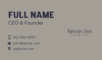 Deluxe Script Calligraphy Business Card Image Preview