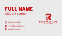 Red Dragon Letter R  Business Card Design