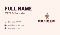 Superhero Man Costume Business Card