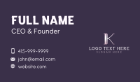 Classic Elegant Fashion Business Card