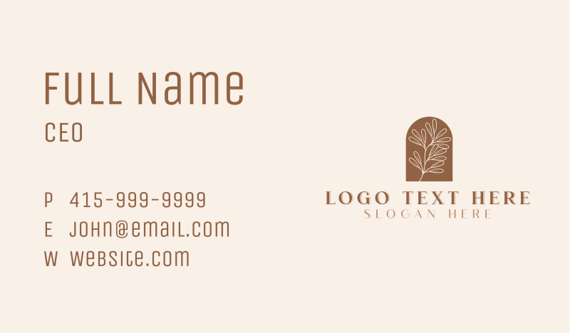 Plants Business Card example 2