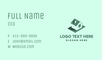 Green Real Estate House Business Card