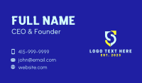 Gaming Shield Letter S Business Card Design