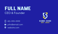 Gaming Shield Letter S Business Card Image Preview