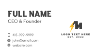 Thunder Delivery Letter M Business Card