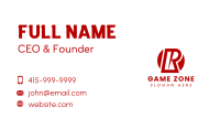 Red Racing Letter R Business Card
