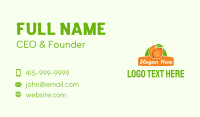 Orange Fruit Banner Business Card