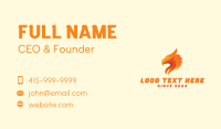 Orange Dragon Mascot  Business Card