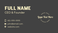 Classic Shop Script Wordmark Business Card Design