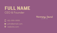 Luxury Chocolate Wordmark Business Card