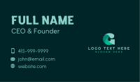 Startup Media Company Letter G Business Card