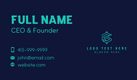 Tech Circuit Letter S Business Card