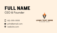 Cow Flame Barbecue Business Card Design