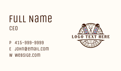 Barber Haircut Hairstylist Business Card Image Preview