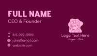 Woman Outline Hairstylist Business Card