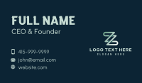 Telecom Company Letter Z Business Card Design