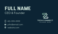 Telecom Company Letter Z Business Card