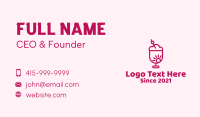 Pink Sunrise Smoothie  Business Card Design