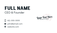 Bread Baker Wordmark Business Card Design