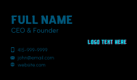 Modern Neon Wordmark Business Card