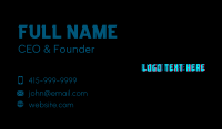 Modern Neon Wordmark Business Card Image Preview