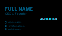 Modern Neon Wordmark Business Card Image Preview