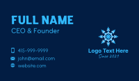 Blue Snowflake Chandelier Business Card Design