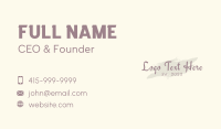 Classy Calligraphy Wordmark  Business Card