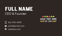 Tribal Wordmark  Business Card Design