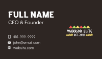Tribal Wordmark  Business Card