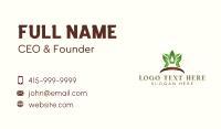 Organic Leaf Letter A Business Card Design