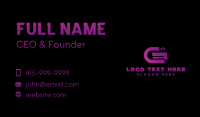 Tech Brand Letter G Business Card Design
