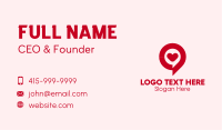 Love Chat Bubble  Business Card