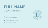 Round Fashion Style Lettermark Business Card