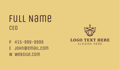 Luxury Crown Letter O Business Card