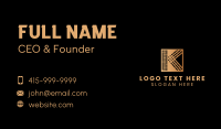 Generic Luxury Letter K Business Card Design