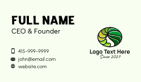 Green Hair Salon Business Card