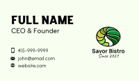 Green Hair Salon Business Card