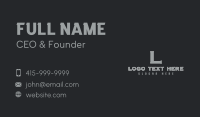 Gray Metallic Letter Business Card