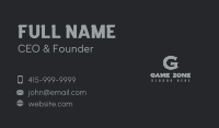 Gray Metallic Letter Business Card