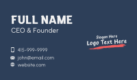 Casual Paintbrush Wordmark Business Card Design