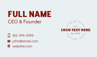 Round Casual Wordmark Business Card