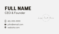 Simple Handwritten Wordmark Business Card