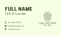 Minimalist Green Plant Business Card