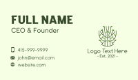 Minimalist Green Plant Business Card Design