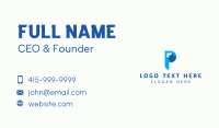 Finance Tech Letter P  Business Card