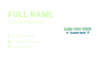 Quirky Playful Wordmark Business Card