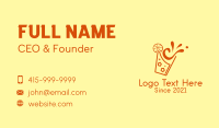 Fresh Orange Juice Splash Business Card