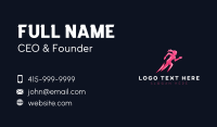 Running Lightning Female  Business Card Design