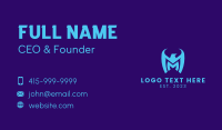 Blue Letter M Eagle  Business Card